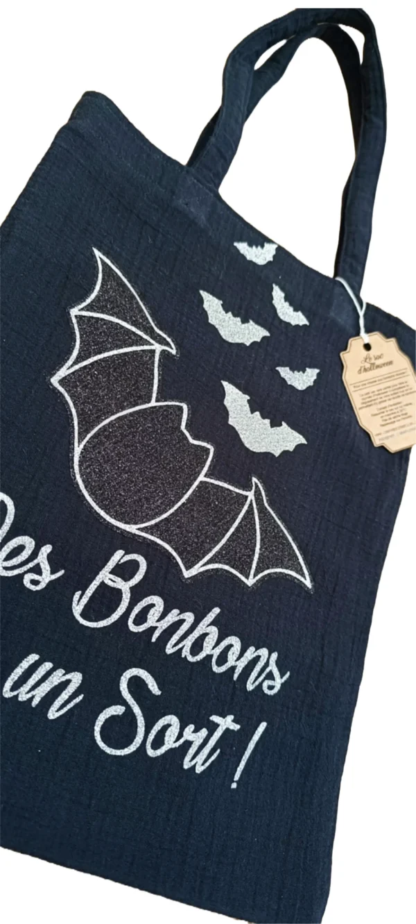 sac à bonbons halloween chauve-souris