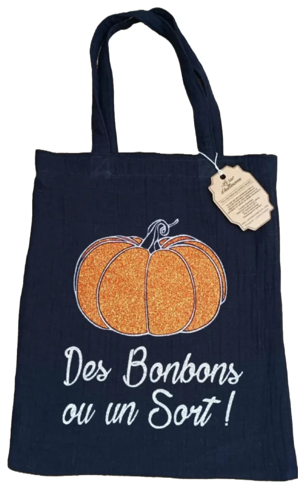 sac à bonbons halloween citrouille